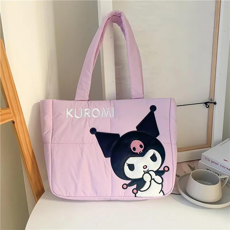 Cute Sanrio Character Tote Bag - Large Capacity Kuromi, Hello Kitty, My Melody Handbag for Girls and Women