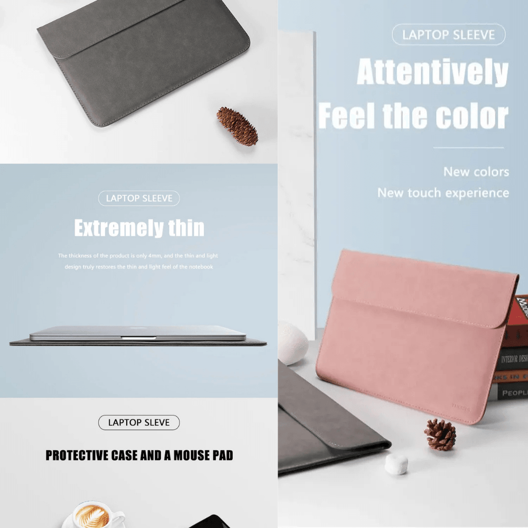 Premium Laptop Sleeve Case with Free Power Pack – Slim, Waterproof Cover for MacBook, Notebook & Tablet – Multiple Colors | HappyNear