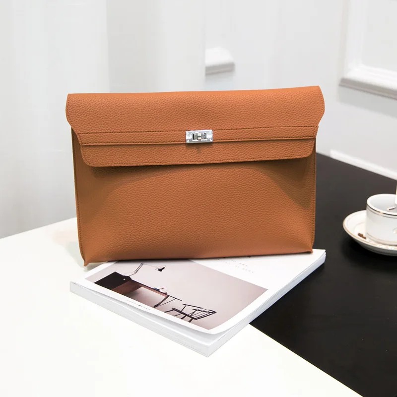 Elegant Envelope Leather Clutch - Stylish PU Leather Handbag for Women