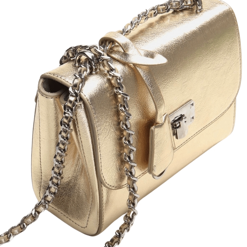 Aspendos Gold Mini Crossbody Bag – Vegan Leather by HappyNear Exclusive