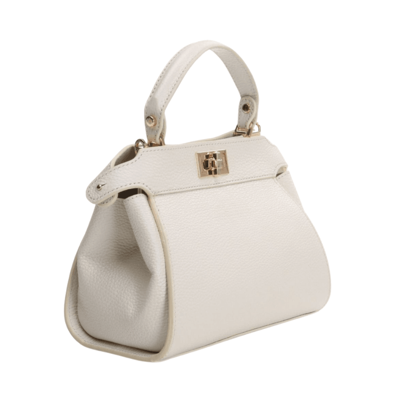 Abant Mini Crossbody – Premium Genuine Leather Handbag in Beige by HappyNear Exclusive