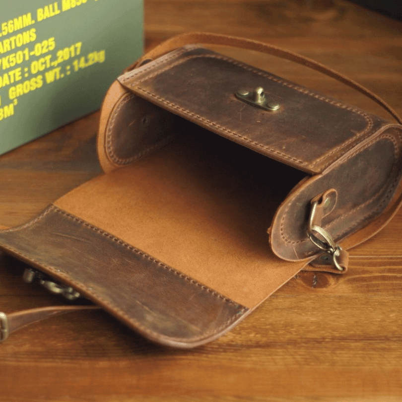 Rize Heritage Roll Bag – Premium Handmade Leather Crossbody by HappyNear Exclusive