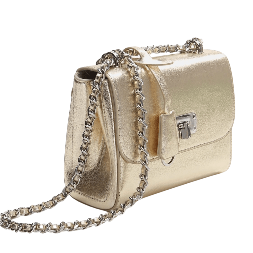 Aspendos Gold Mini Crossbody Bag – Vegan Leather by HappyNear Exclusive