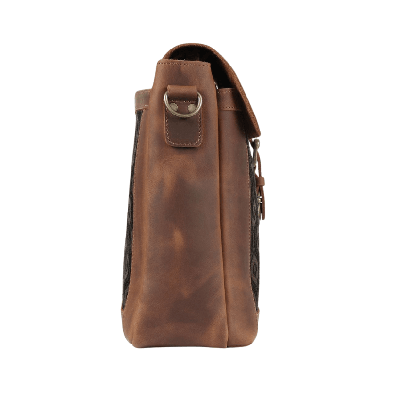 Antalya Harmony Crossbody – Premium Leather Laptop-Compatible Shoulder Bag in Tan by HappyNear Exclusive