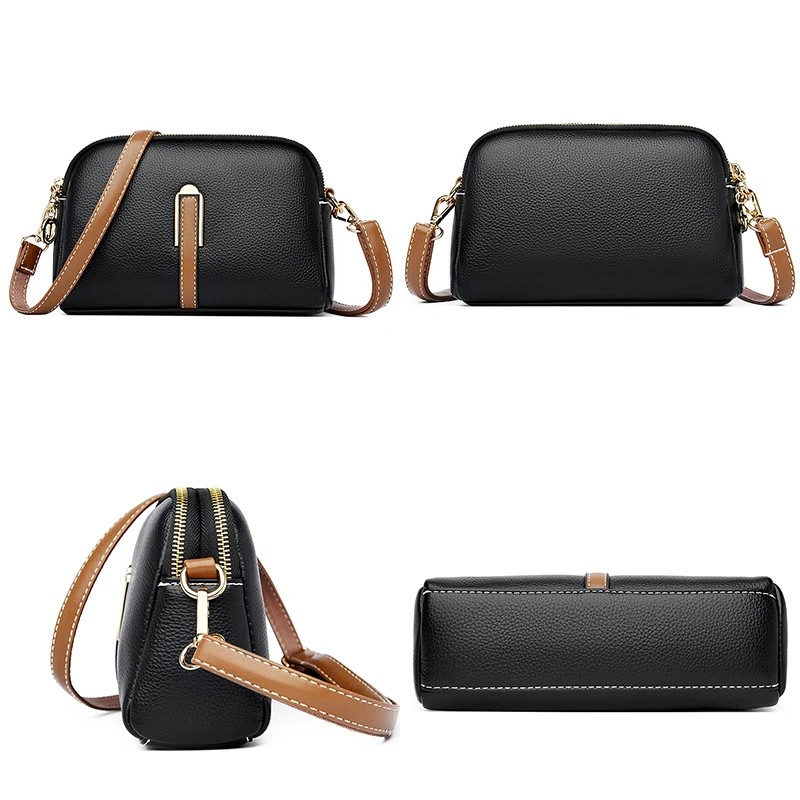 Borsa a tracolla da donna di lusso in vera pelle - Borsa a tracolla firmata con patta in pelle bovina