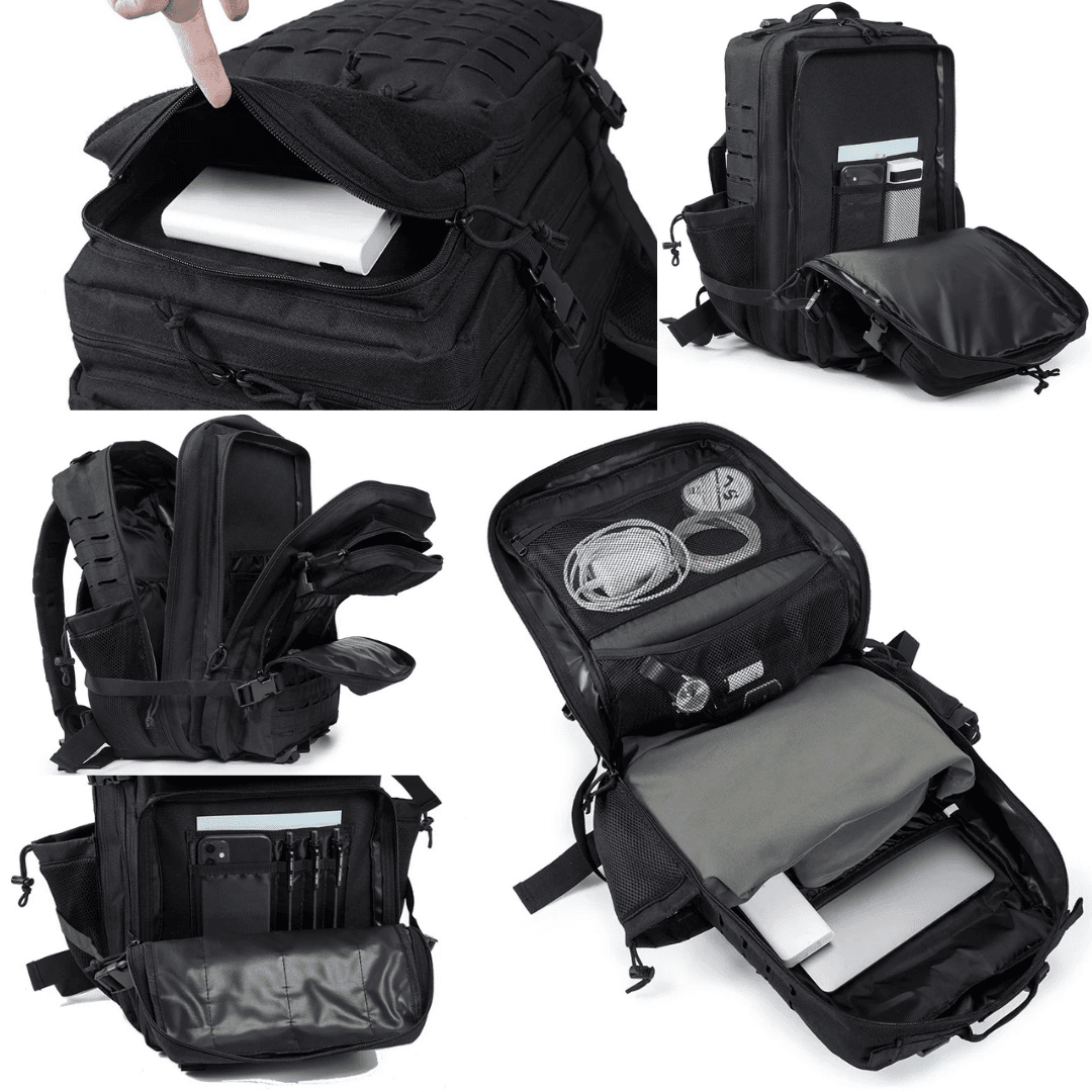 50L Tactical Backpack for Outdoor Survival – Durable MOLLE Bag for Hunting, Hiking, and Gym, with Multi-Compartment Storage and Bottle Holder