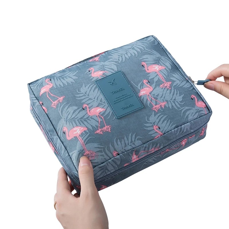 Waterproof Travel Cosmetic Bag for Women - Large Capacity Makeup Organizer with Detachable Compartments (Available in Multiple Colors)