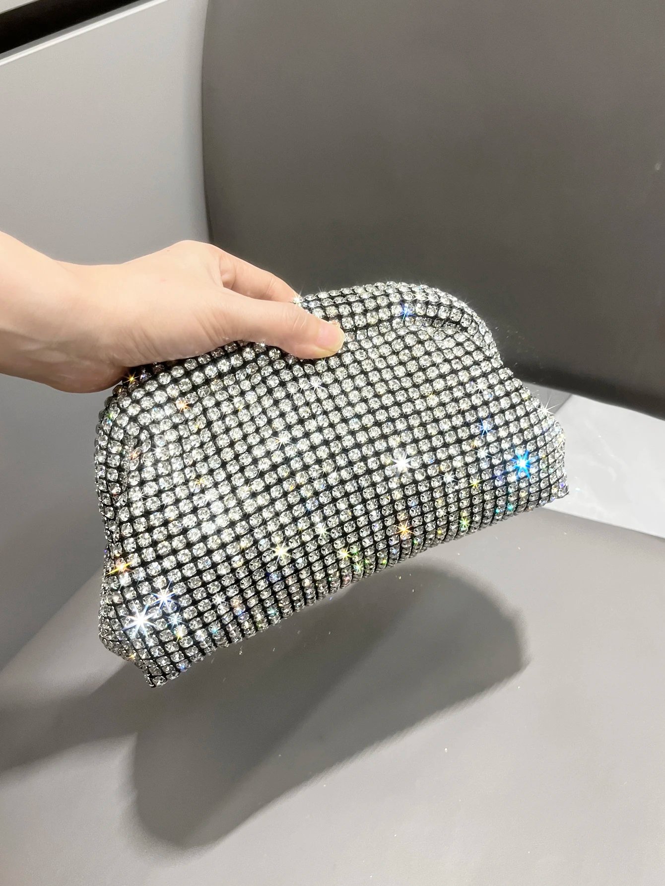 Luxury Designer Rhinestone Clutch Purse - Elegant Evening Shoulder & Handle Bag for Women