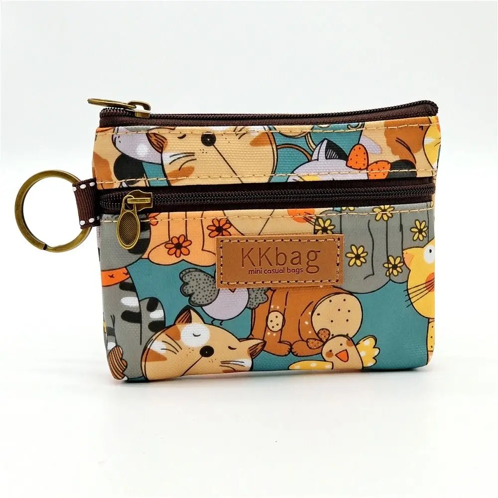 Cute Animal Pattern Canvas Coin Purse – Lightweight Zipper Wallet for Cards, Coins & Accessories – Available in Various Patterns