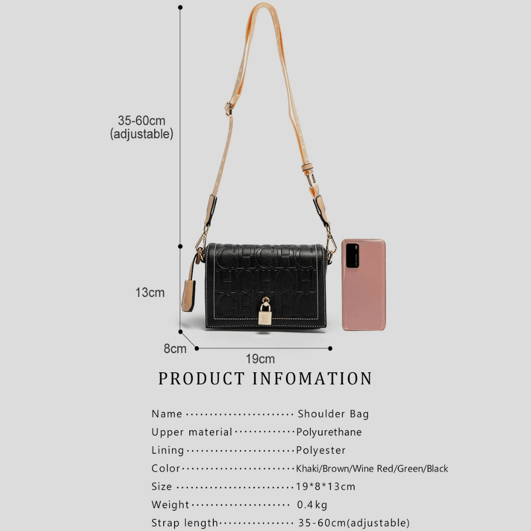 Retro Women’s Crossbody Bag – Classic PU Leather Shoulder Bag for Parties, Multi-Functional Fashion Handbag with Letter Design