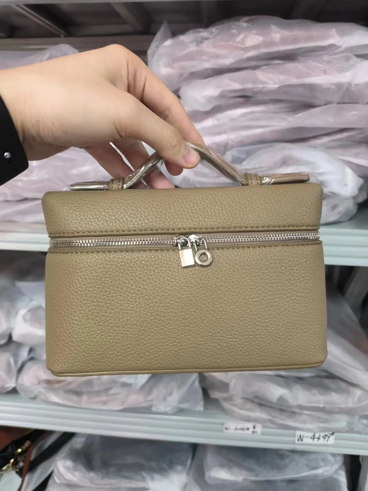 Borsa a secchiello piccola da donna di lusso - Borsa a tracolla in pelle PU di struzzo di alta qualità di marca di moda