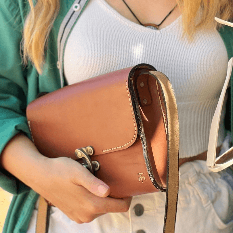 Kuşadası Heritage Crossbody – 100% Genuine Leather Handcrafted Shoulder Bag in Brown by HappyNear Exclusive