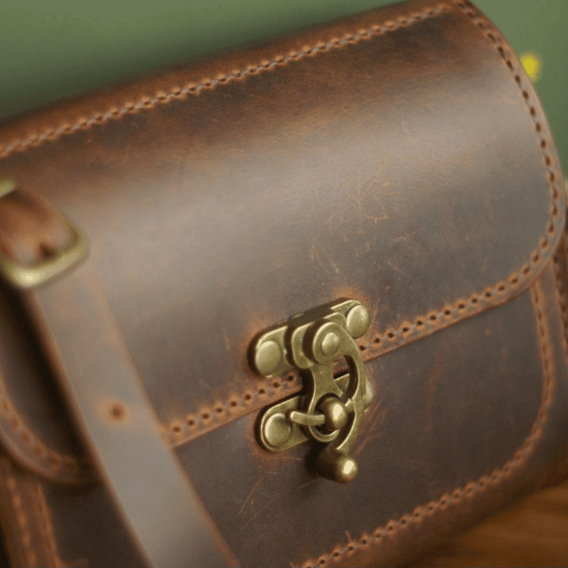 Rize Heritage Roll Bag – Premium Handmade Leather Crossbody by HappyNear Exclusive