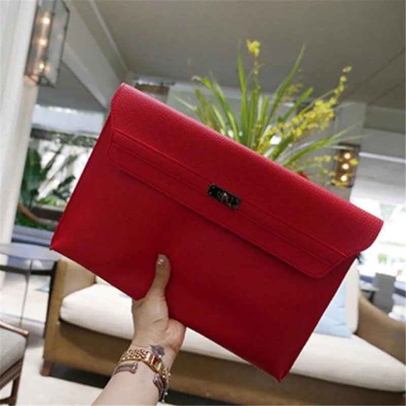 Elegant Envelope Leather Clutch - Stylish PU Leather Handbag for Women