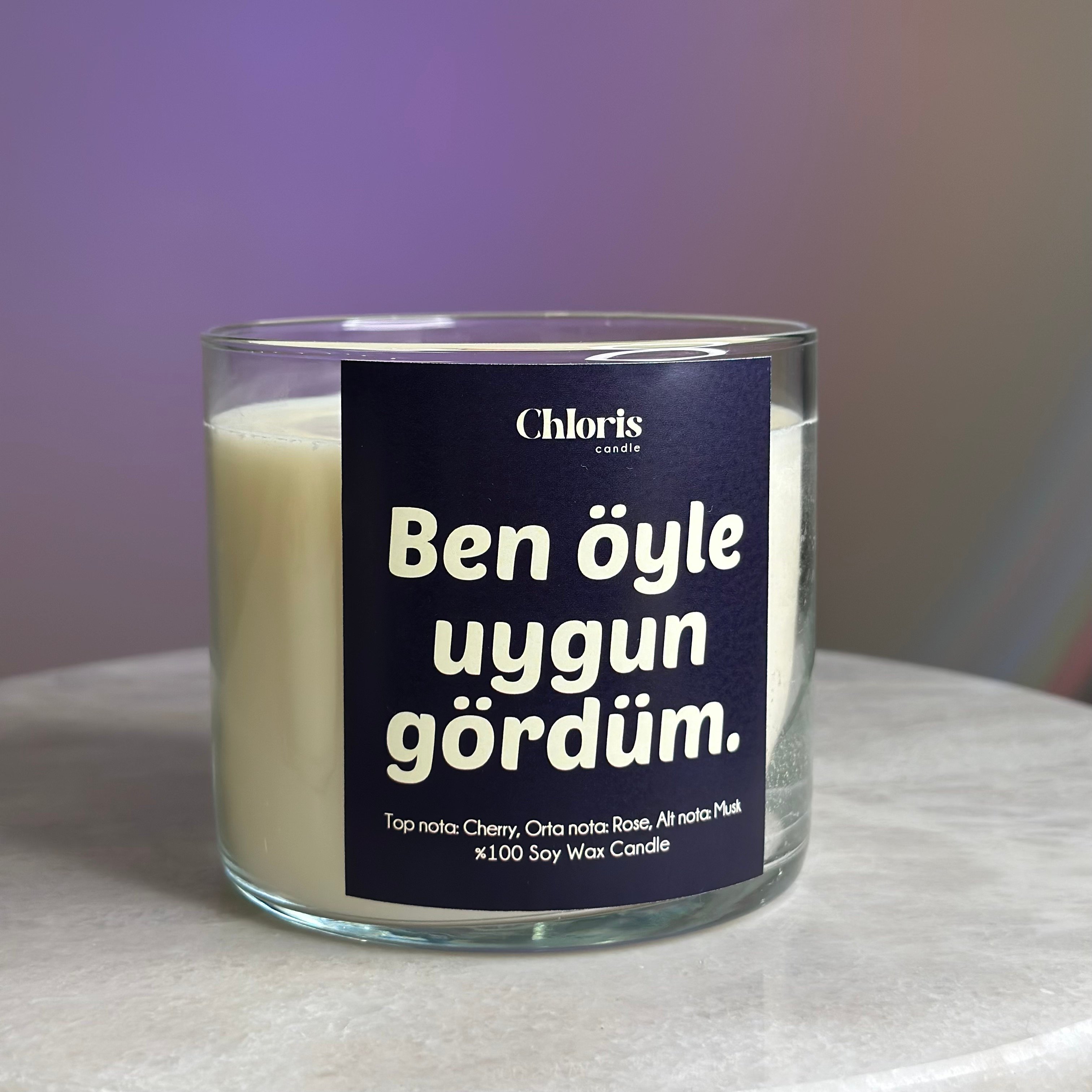 Ben Öyle Uygun Gördüm Kokulu Mum, Dekoratif Mum, Soya Wax Mum, Dekorasyon