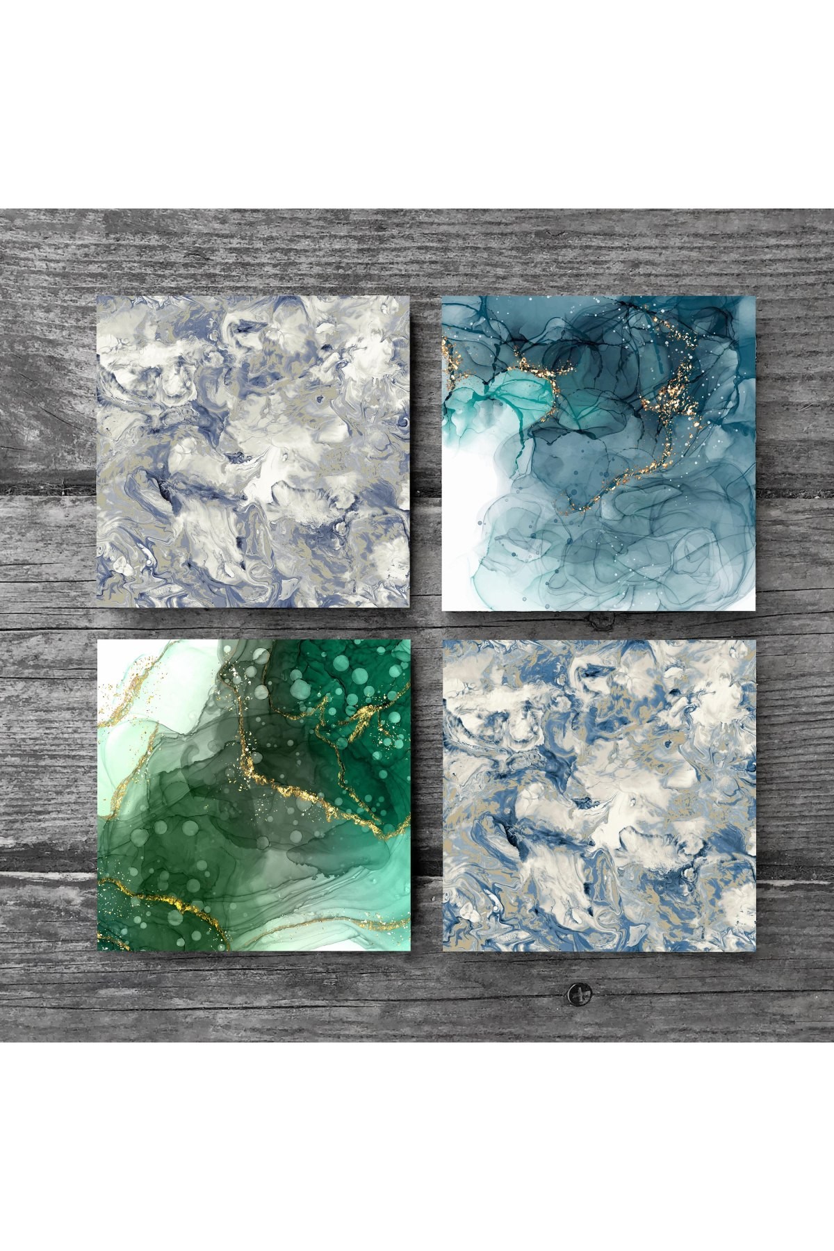 Abstract Art, Pattern Stone Coasters Desktop Protective Coasters 4 Piece Set 10x10cm Stone Coasters