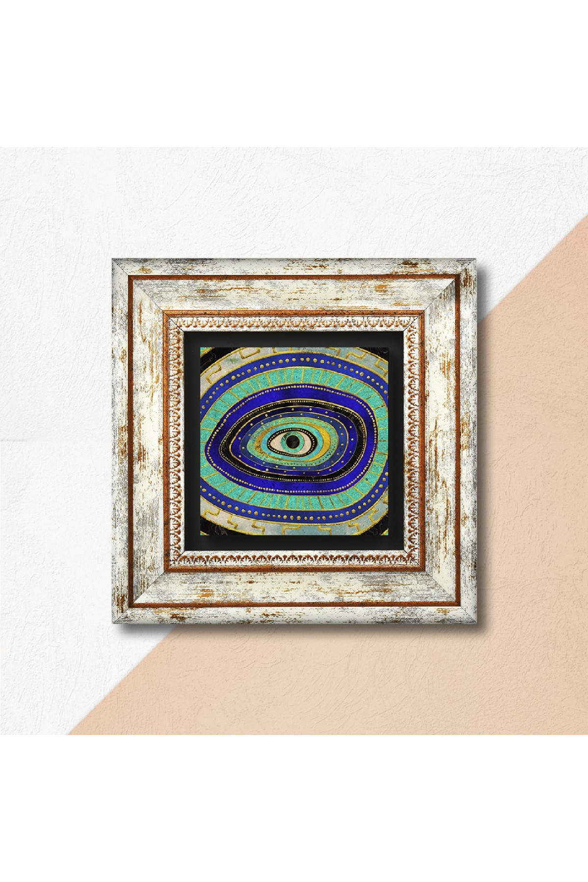 Evil Eye Stone Wall Painting Framed Wall Decoration Wall Art