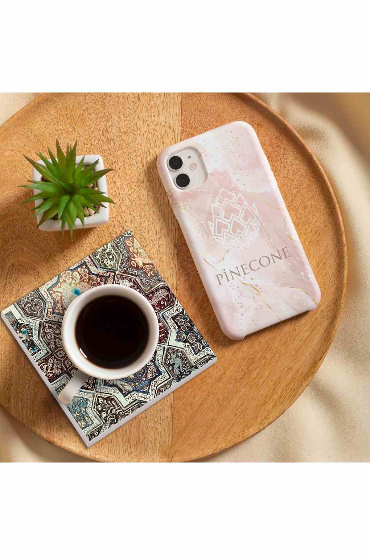 Ethnic Pattern Stone Coasters Desktop Protective Coasters 4 Piece Set 10x10cm Stone Coasters