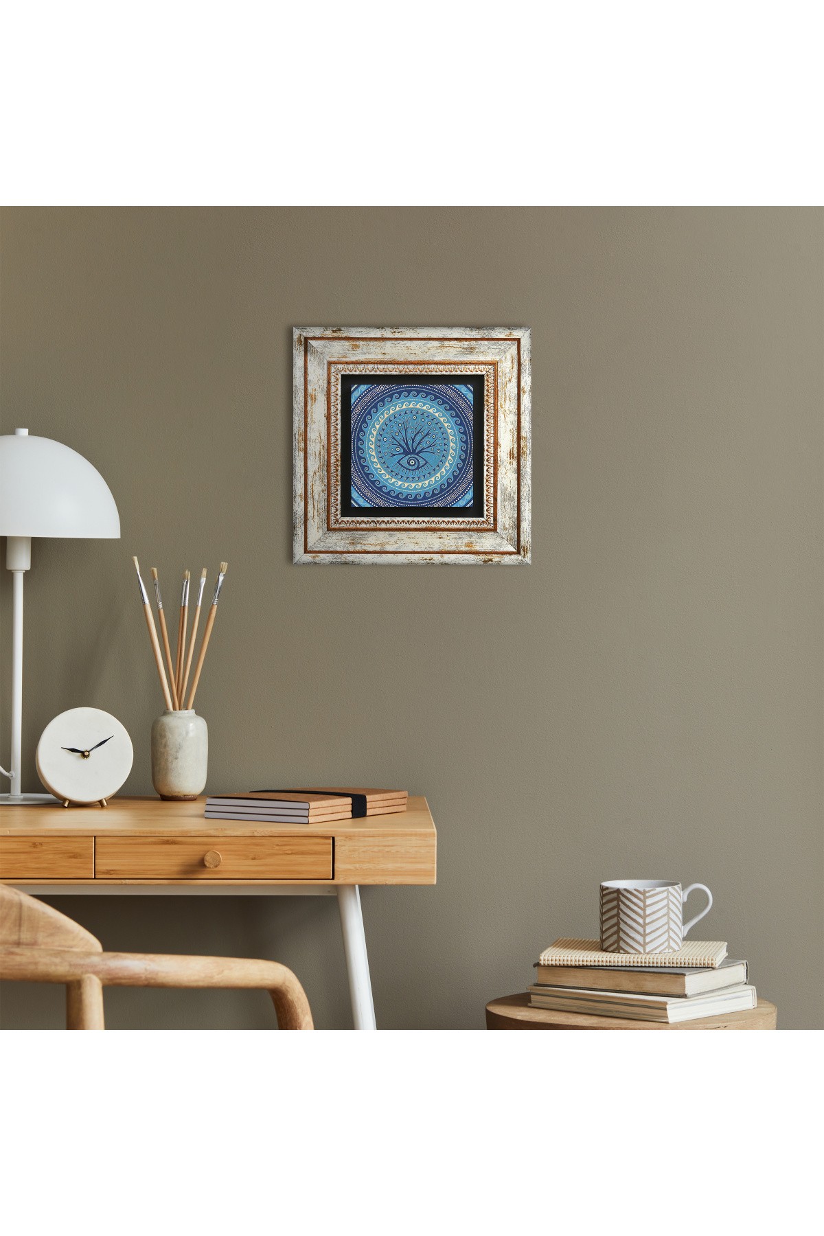 Evil Eye Tree Stone Wall Painting Framed Wall Decor Wall Art