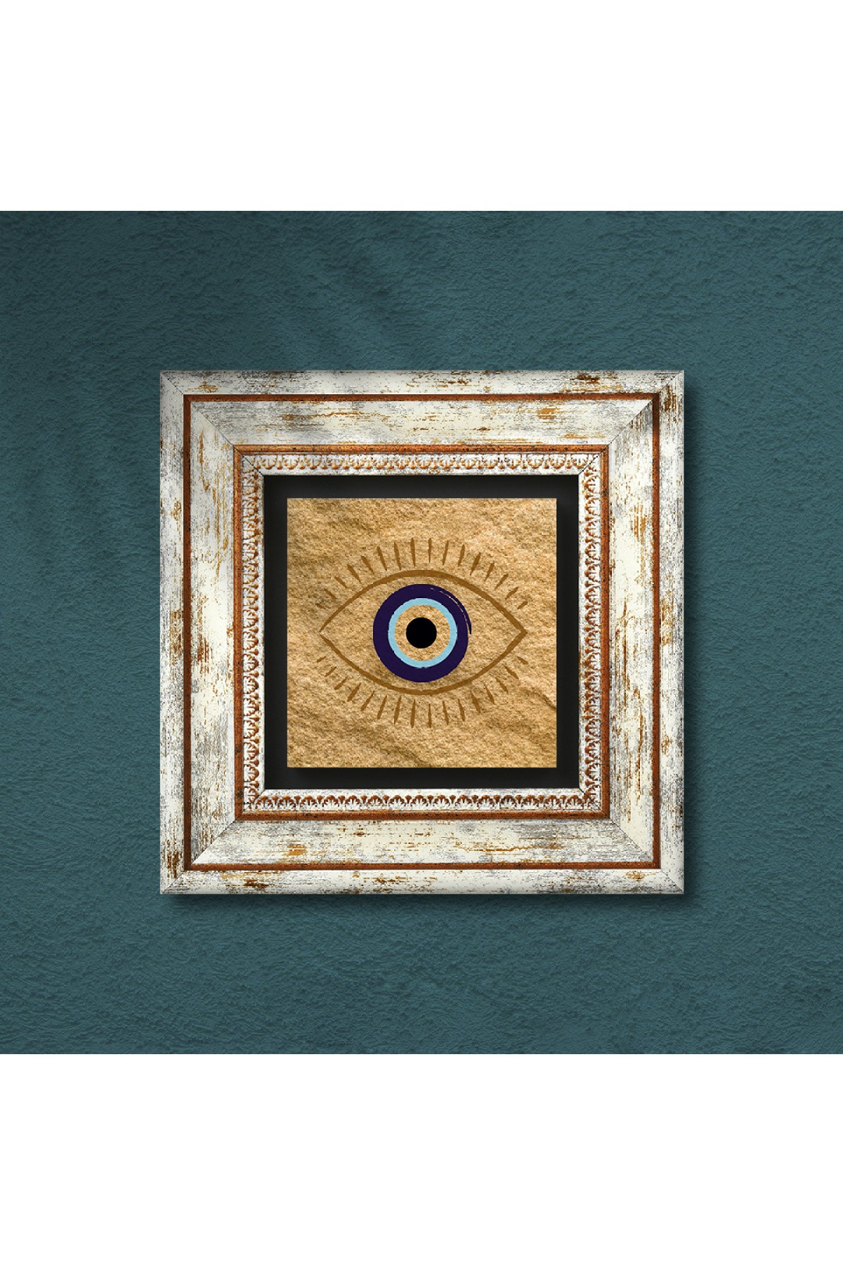 Evil Eye Stone Wall Painting Framed Wall Decoration Wall Art