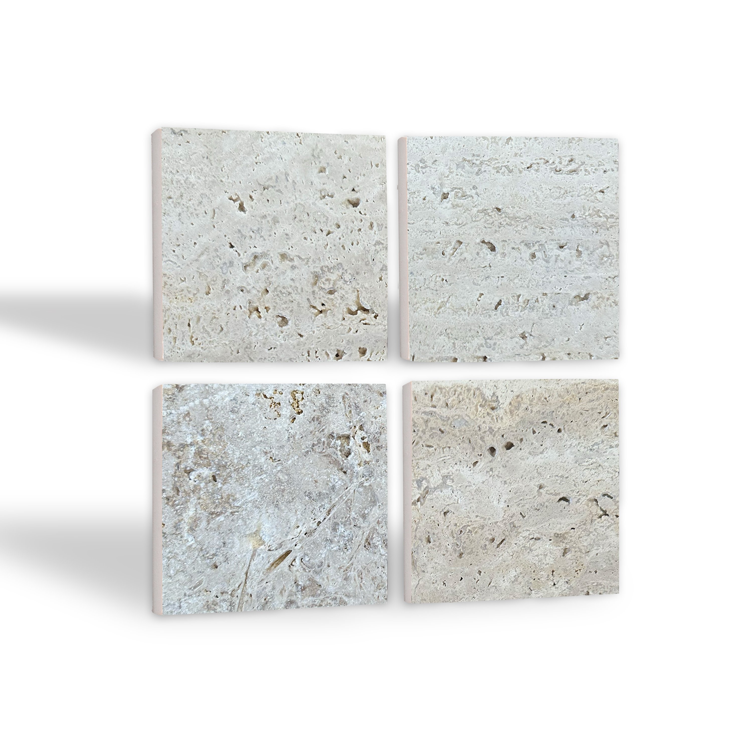 Natural Stone Coasters Desktop Protective Coasters 4 Piece Set 10x10cm Stone Coasters