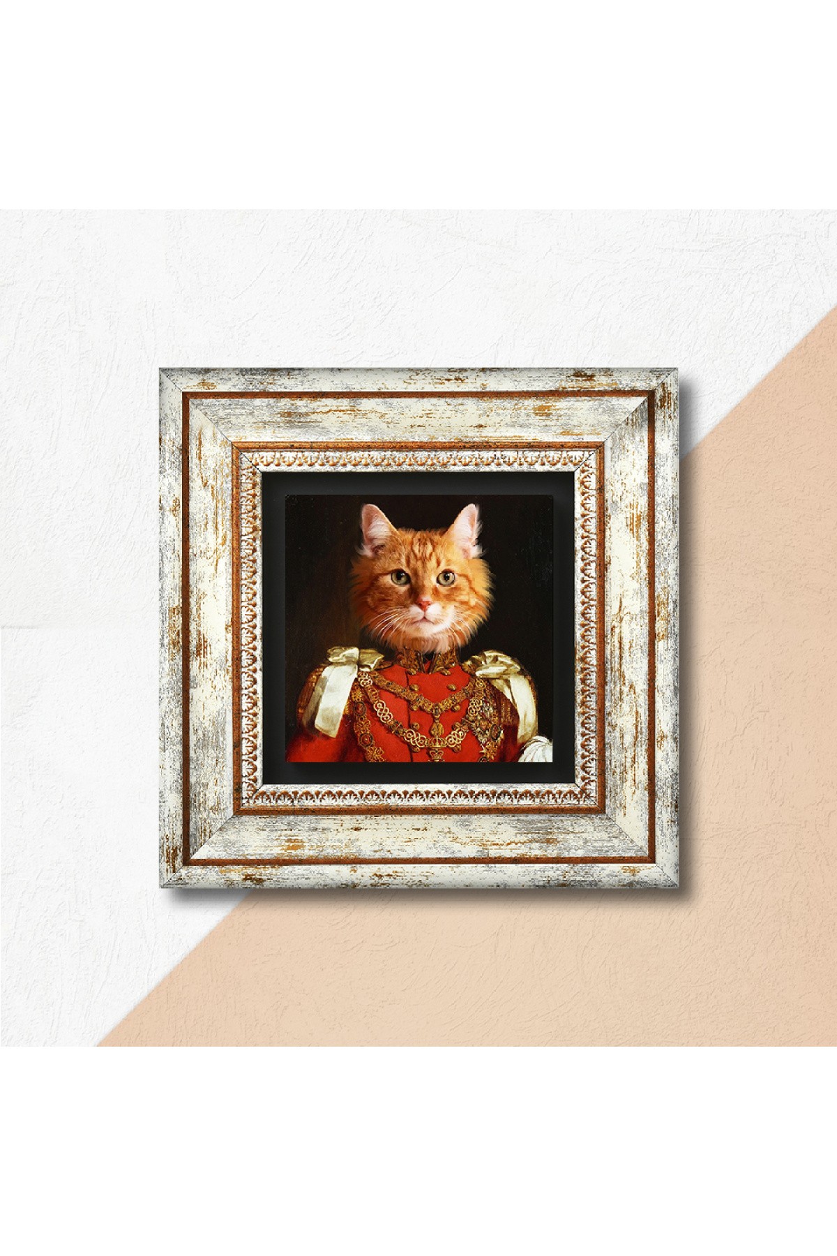 His Excellency with His Paw Stone Wall Painting Framed Wall Decor Wall Art