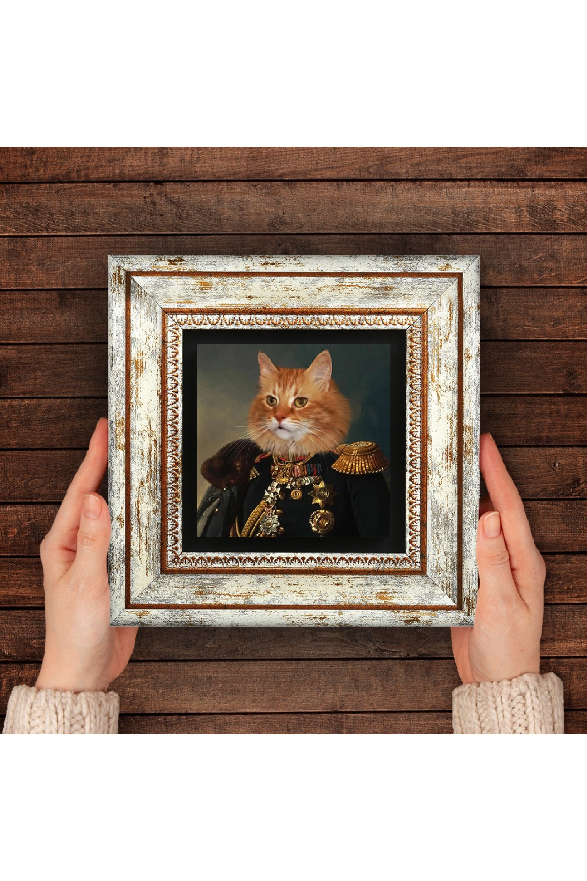 His Excellency with His Paw Stone Wall Painting Framed Wall Decor Wall Art