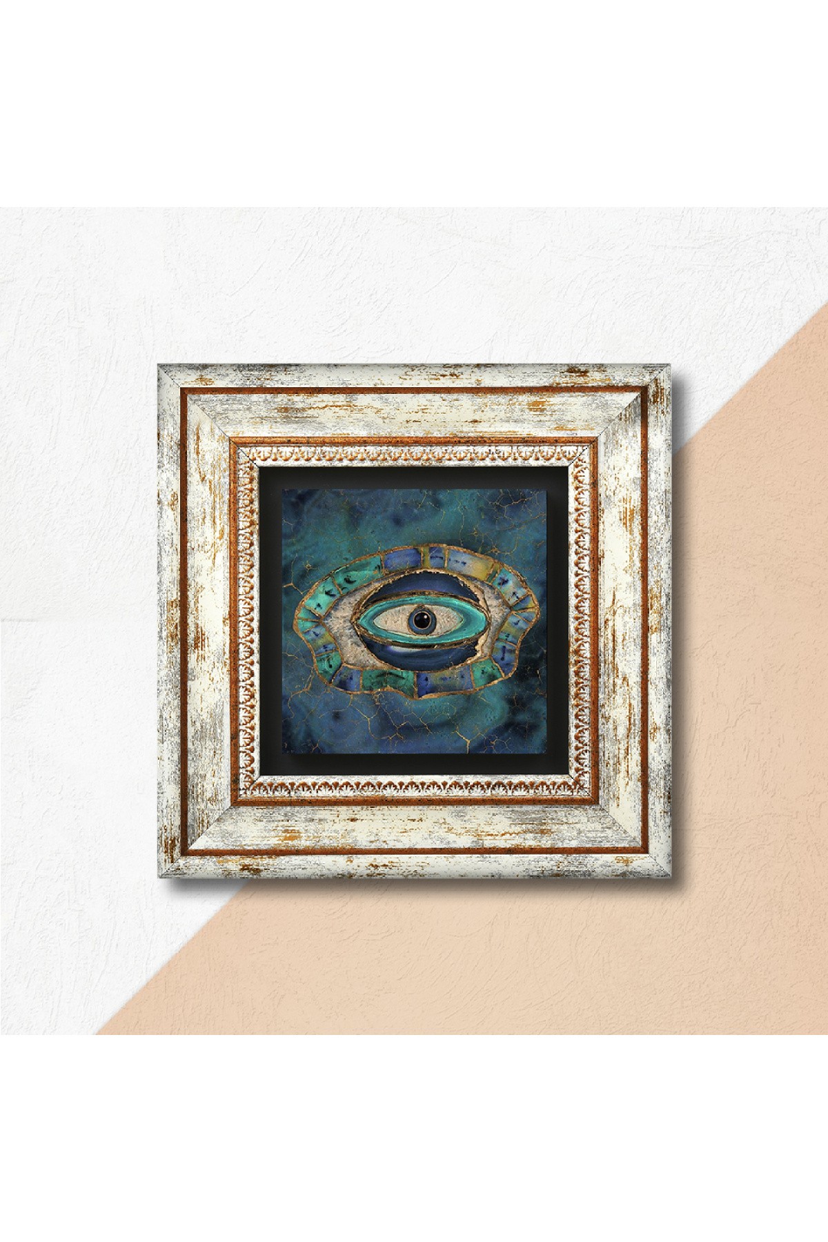 Evil Eye Stone Wall Painting Framed Wall Decoration Wall Art