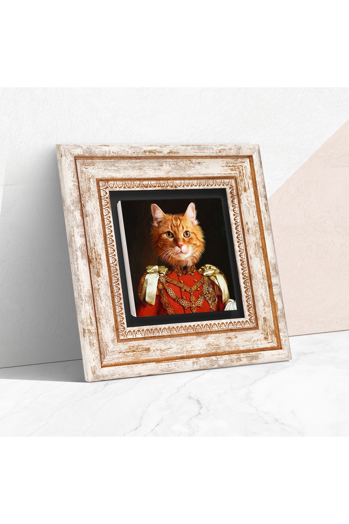 His Excellency with His Paw Stone Wall Painting Framed Wall Decor Wall Art