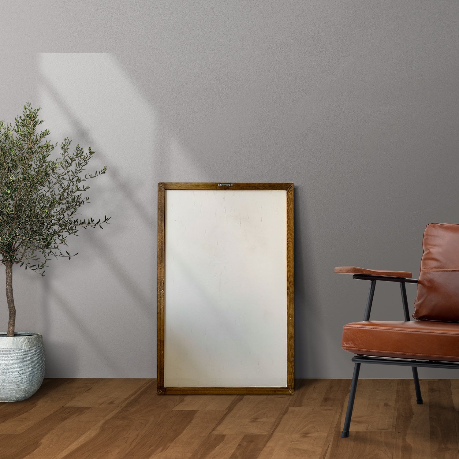 Monet Taş Duvar Aynası, Ahşap Çerçeveli Dekoratif Ayna, Salon Konsol Boy Aynası, Wall Mirror