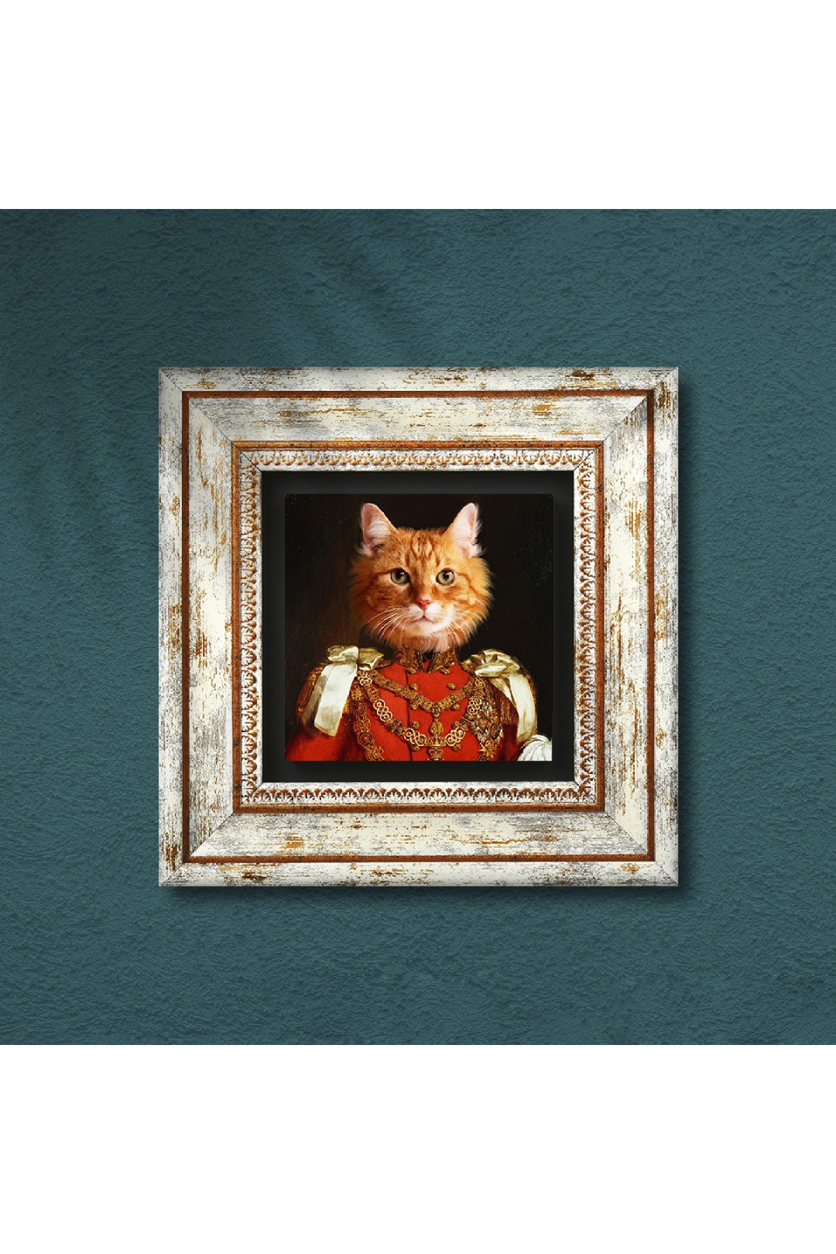 His Excellency with His Paw Stone Wall Painting Framed Wall Decor Wall Art