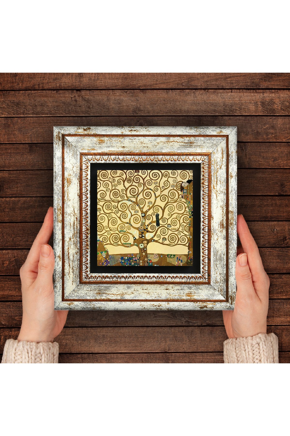 Gustav Klimt Tree of Life Stone Wall Painting Framed Wall Decor Wall Art