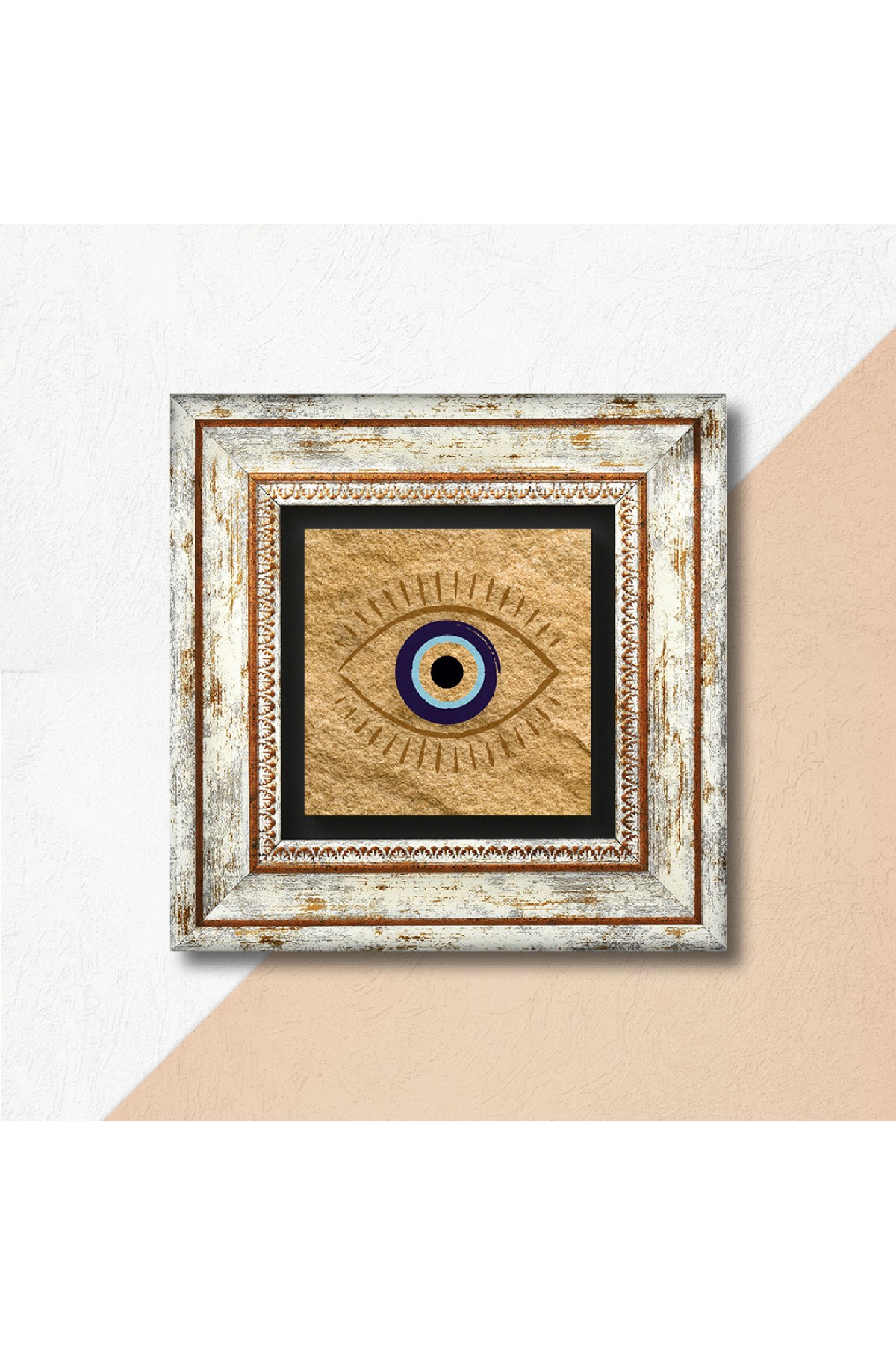 Evil Eye Stone Wall Painting Framed Wall Decoration Wall Art