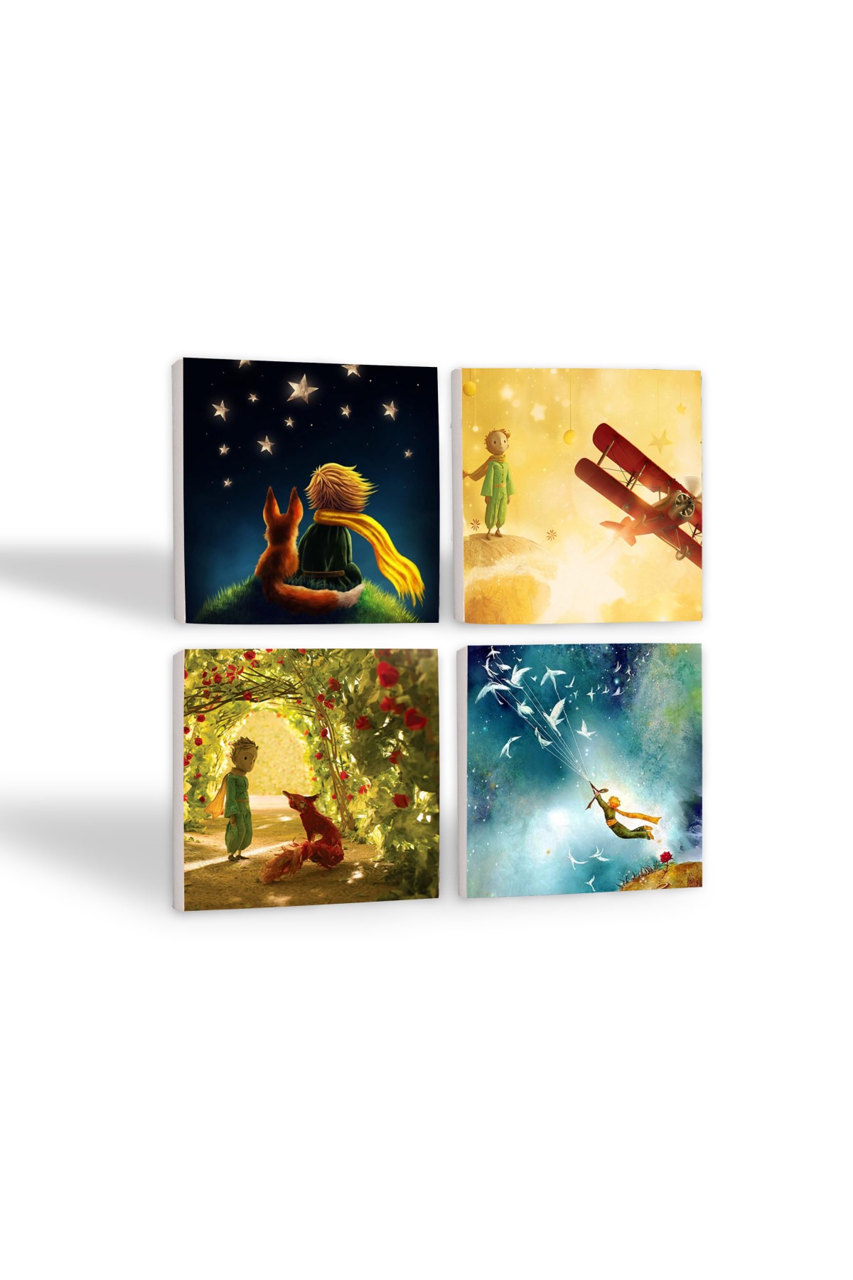 The Little Prince Stone Coaster Desktop Protective Coaster 4 Piece Set 10x10cm Stone Coasters