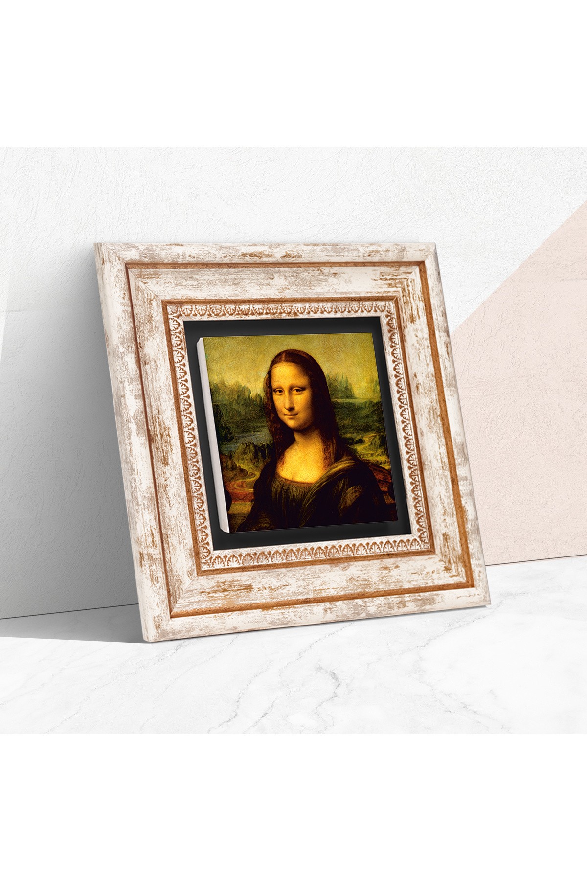 Leonardo da Vinci Mona Lisa Stone Wall Painting Framed Wall Decor Wall Art