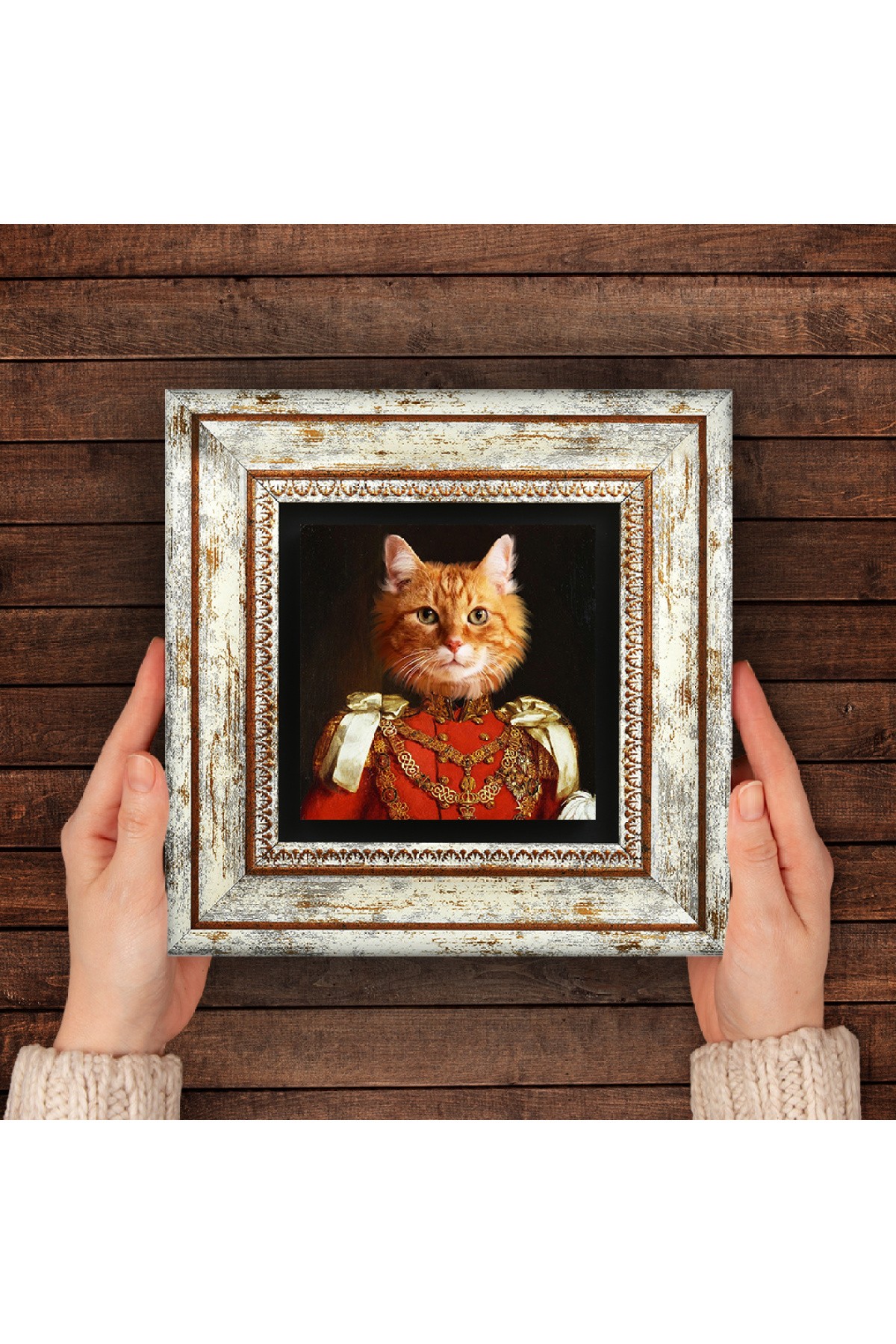 His Excellency with His Paw Stone Wall Painting Framed Wall Decor Wall Art