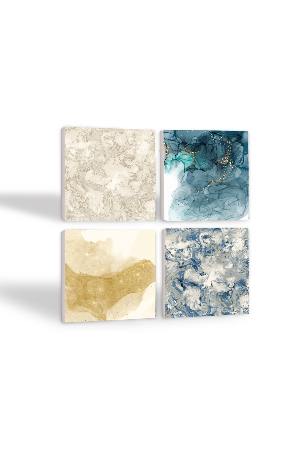 Abstract Art, Pattern Stone Coasters Desktop Protective Coasters 4 Piece Set 10x10cm Stone Coasters