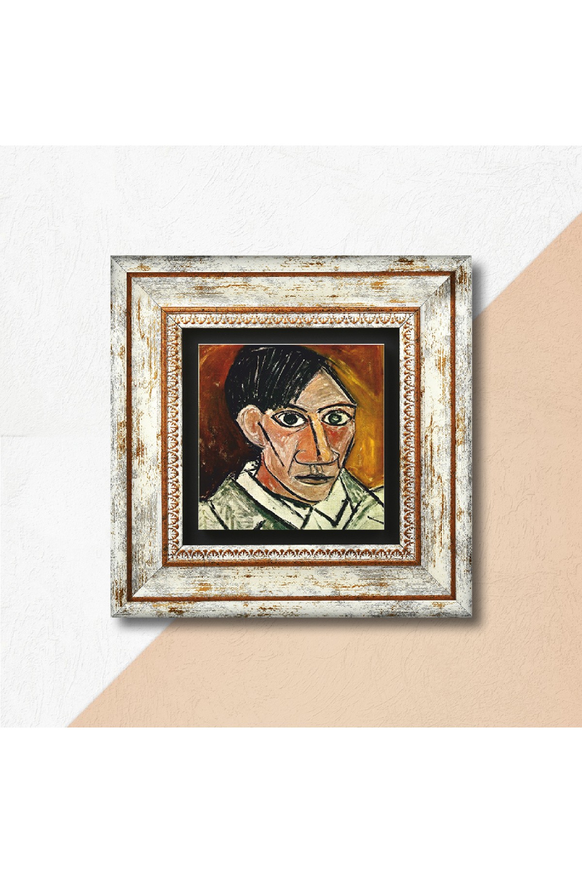 Picasso Otoportre Taş Duvar Tablosu Çerçeveli Duvar Dekoru Wall Art