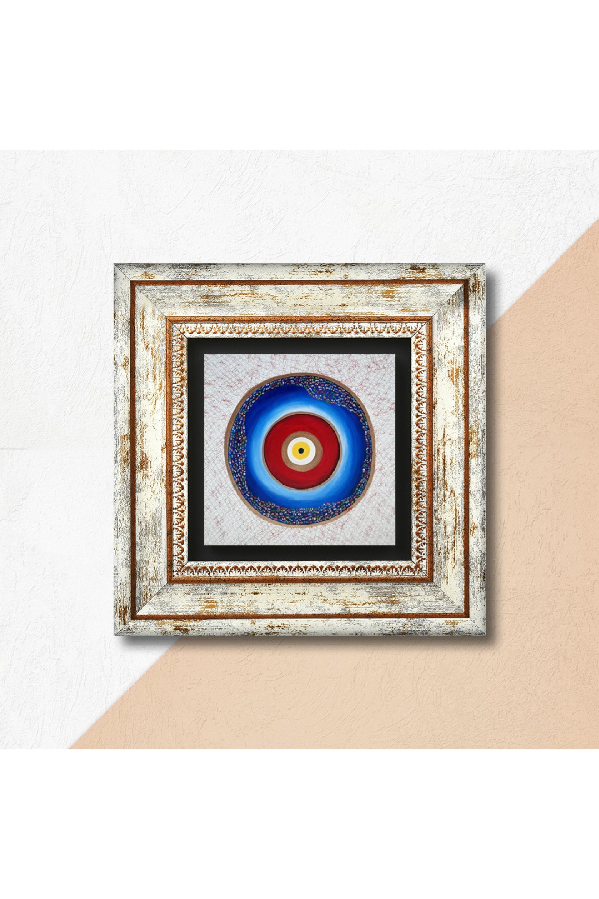 Evil Eye Stone Wall Painting Framed Wall Decoration Wall Art