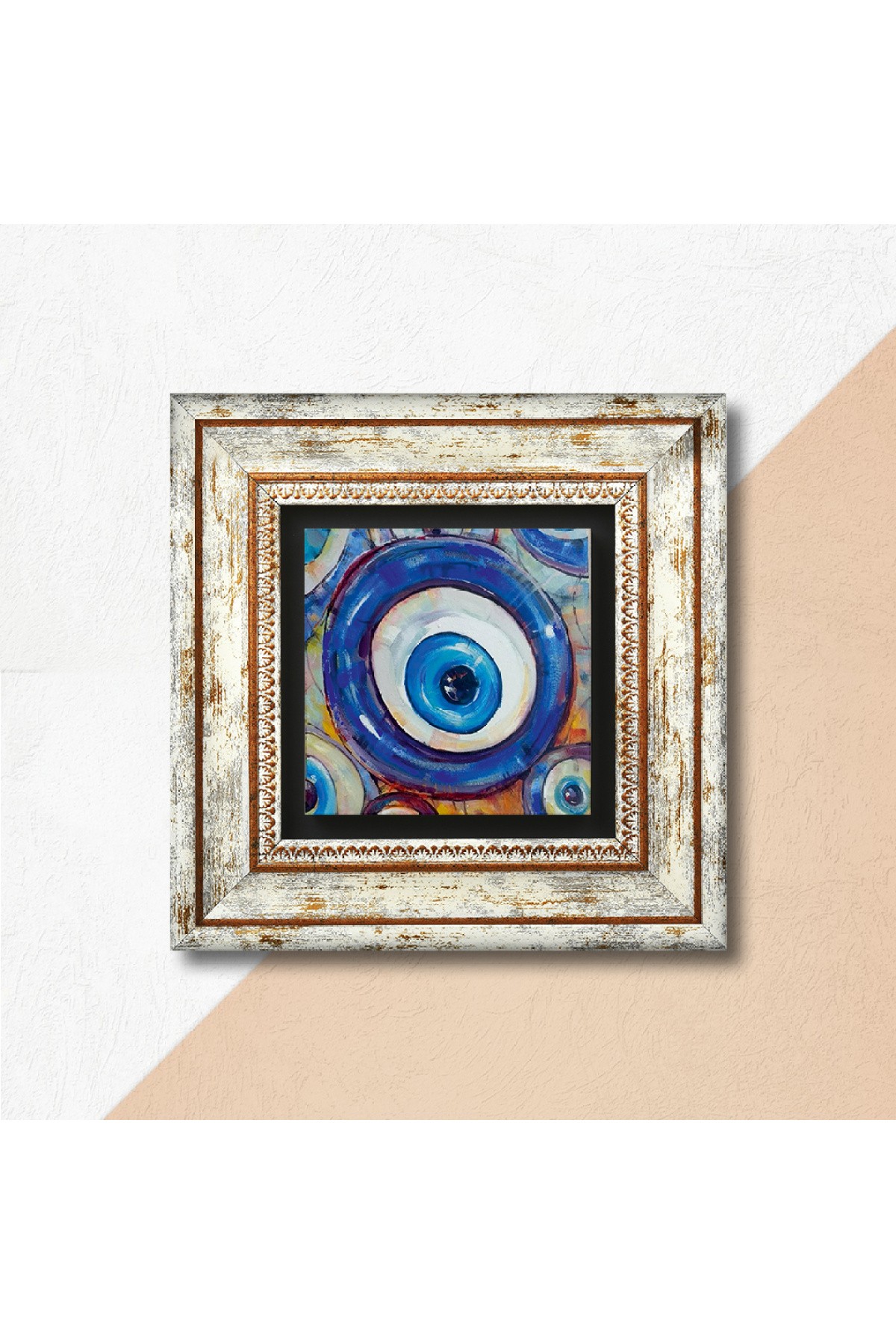 Evil Eye Stone Wall Painting Framed Wall Decoration Wall Art