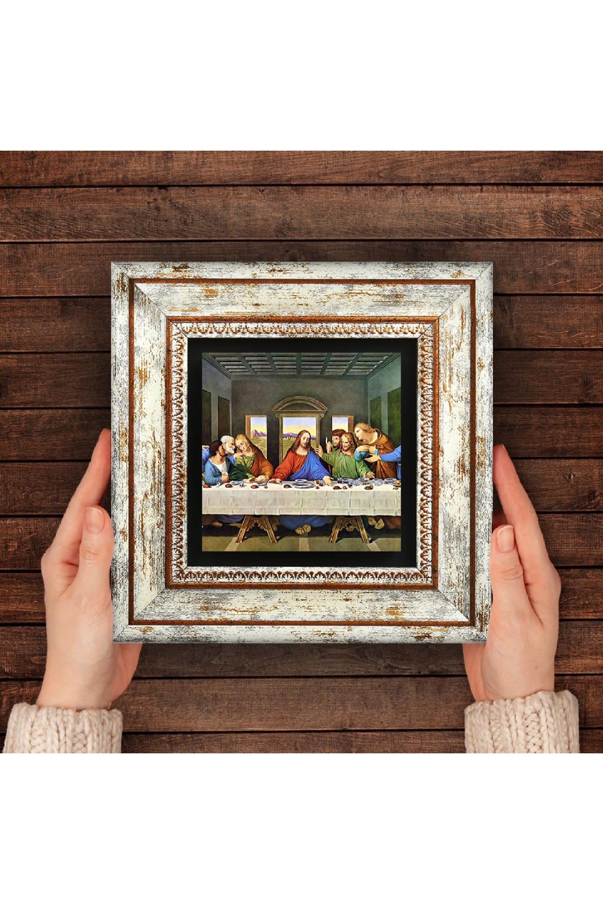 Leonardo da Vinci The Last Supper Stone Wall Painting Framed Wall Decor Wall Art