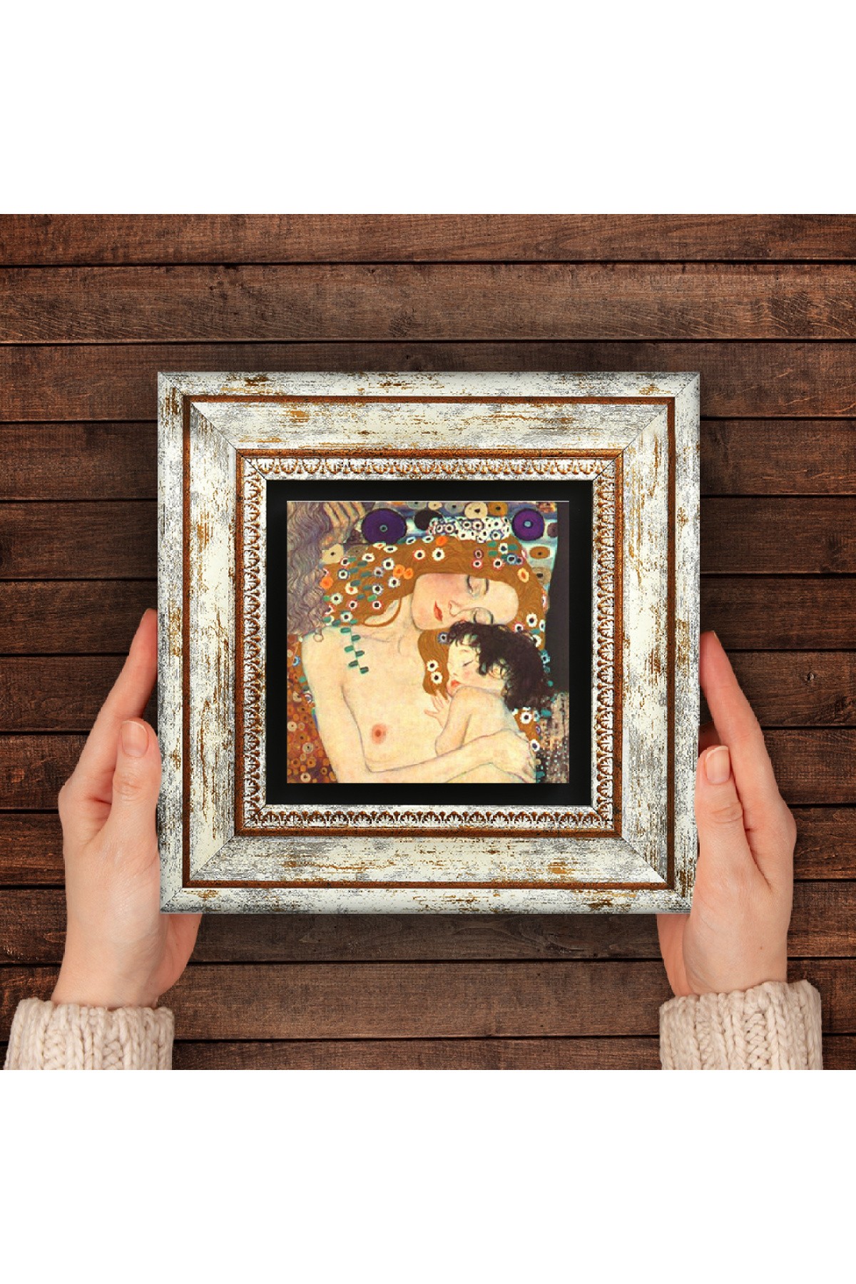 Gustav Klimt Mother Child Stone Wall Painting Framed Wall Decor Wall Art