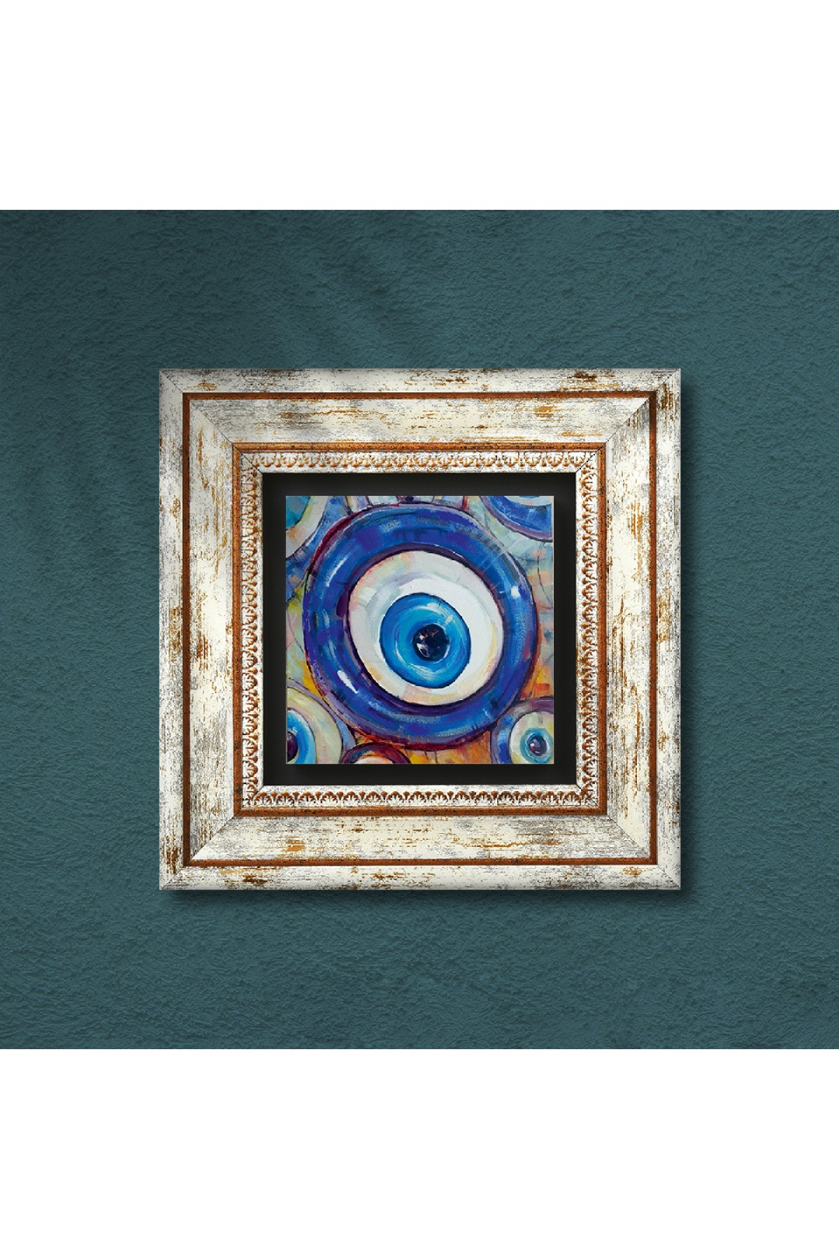 Evil Eye Stone Wall Painting Framed Wall Decoration Wall Art