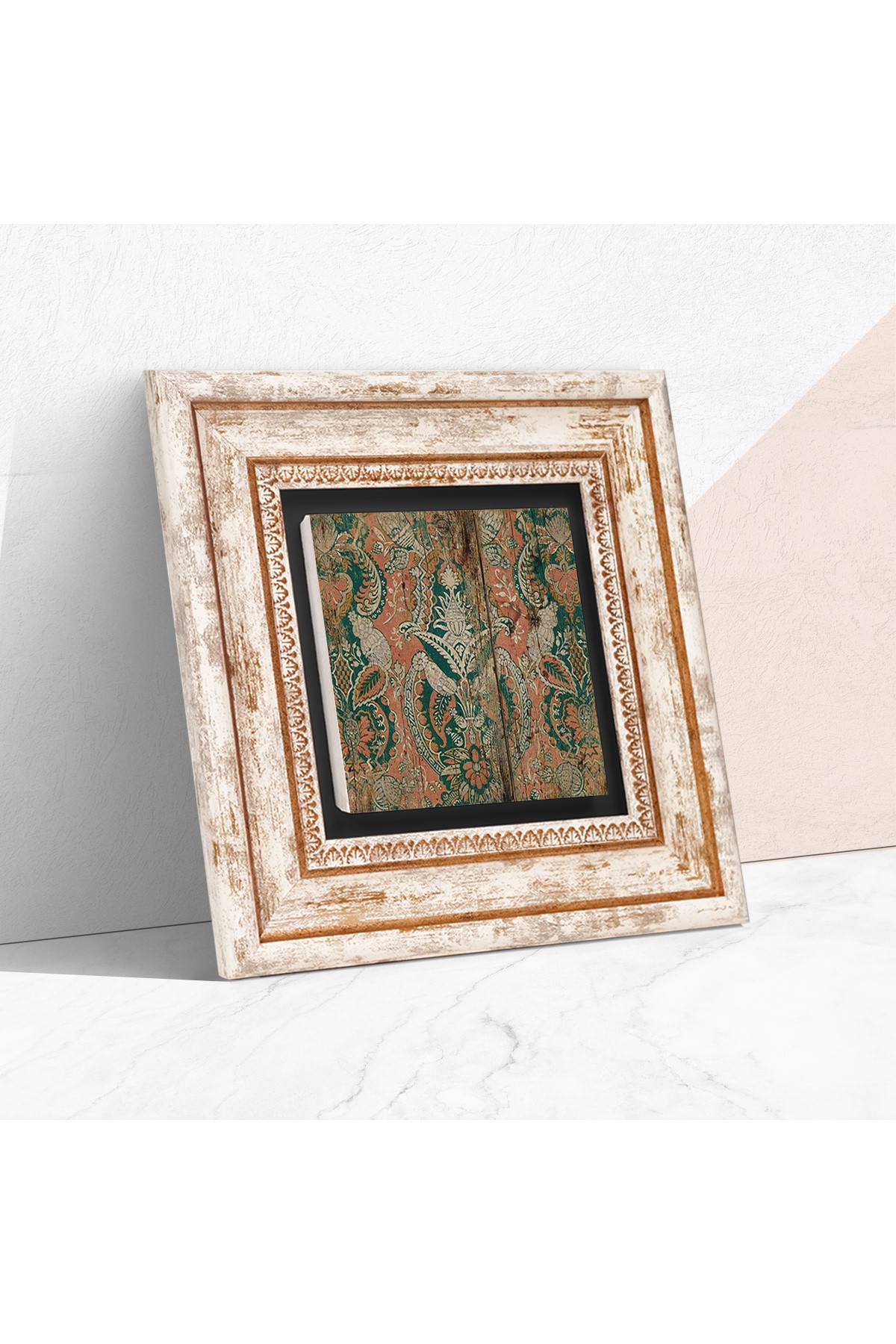 Vintage Pattern Stone Wall Painting Framed Wall Decor Wall Art