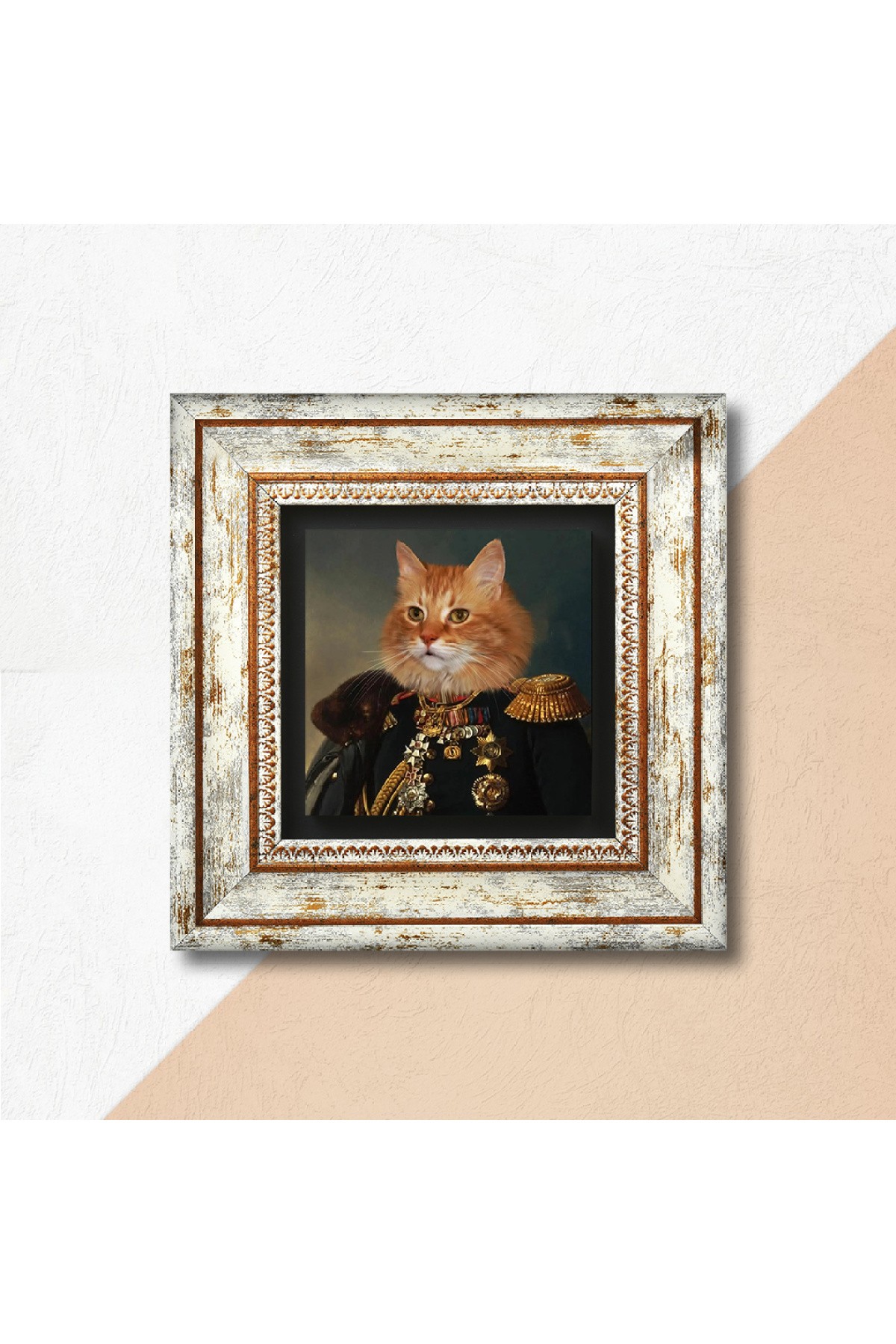 His Excellency with His Paw Stone Wall Painting Framed Wall Decor Wall Art