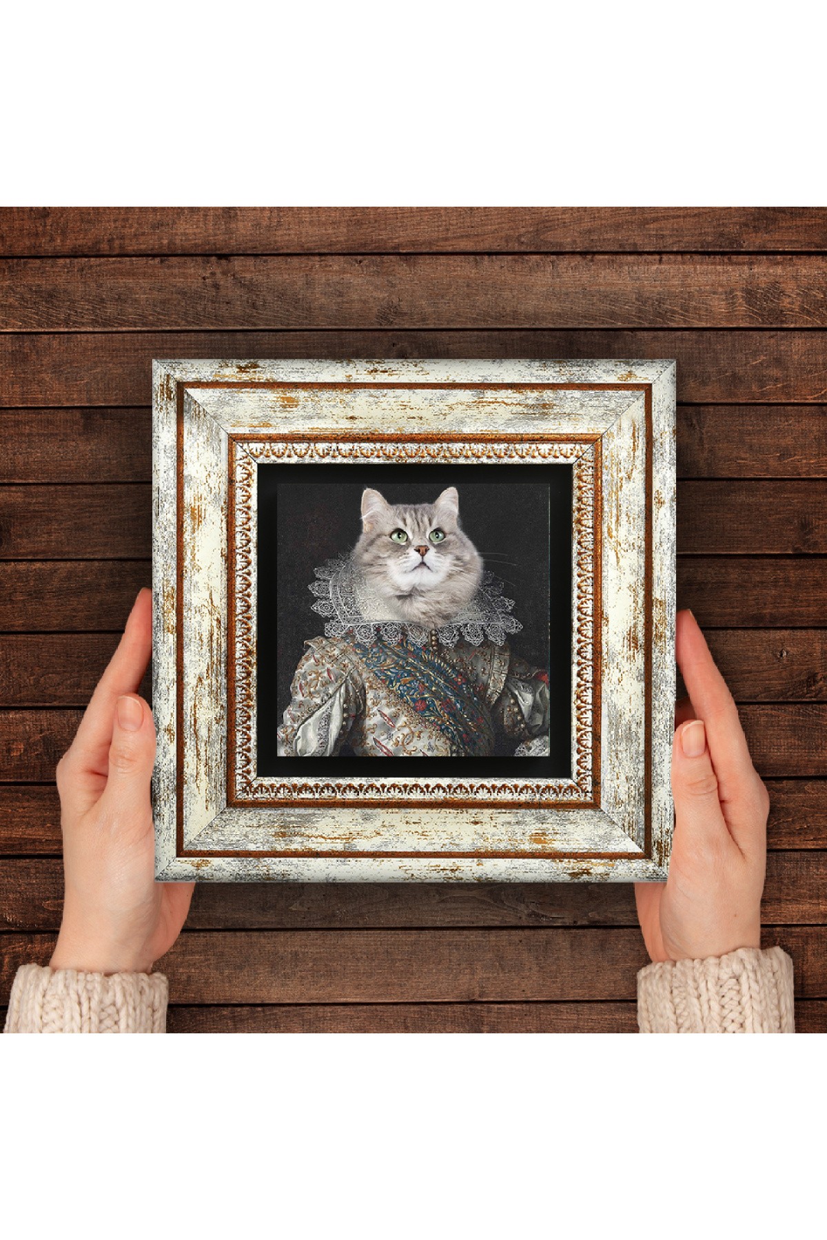 His Excellency with His Paw Stone Wall Painting Framed Wall Decor Wall Art