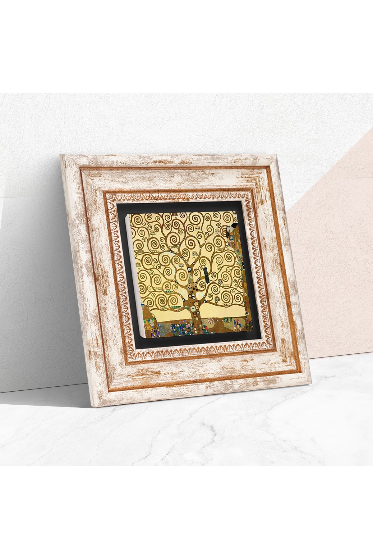 Gustav Klimt Tree of Life Stone Wall Painting Framed Wall Decor Wall Art