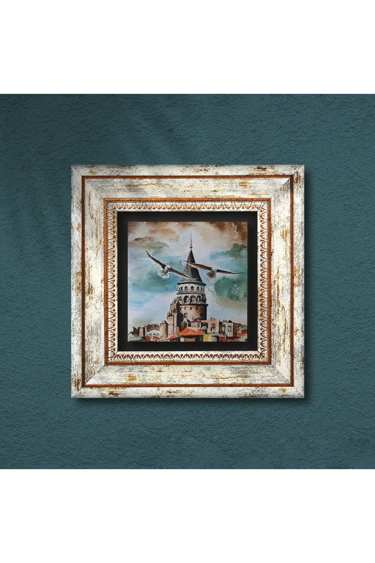 Istanbul Galata Tower Stone Wall Painting Framed Wall Decor Wall Art