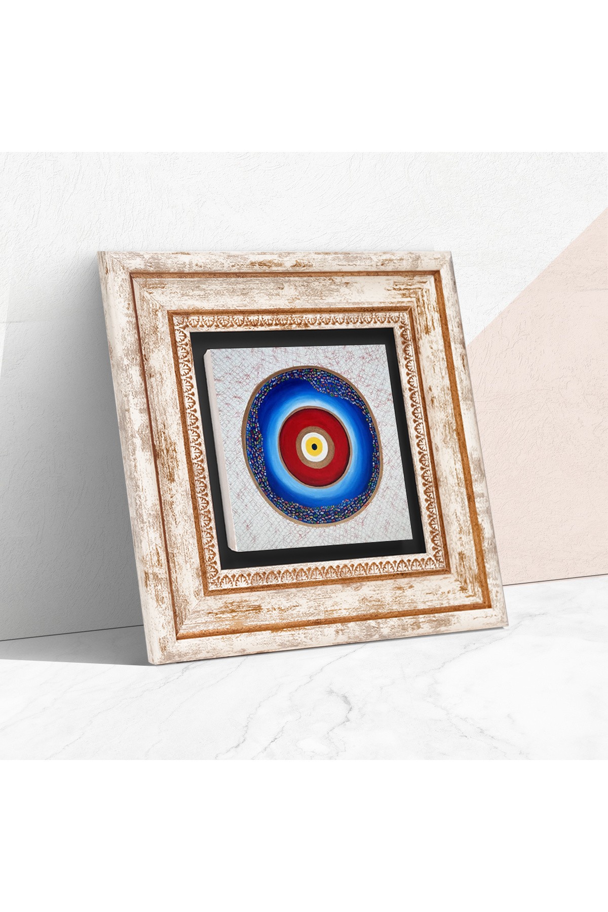 Evil Eye Stone Wall Painting Framed Wall Decoration Wall Art