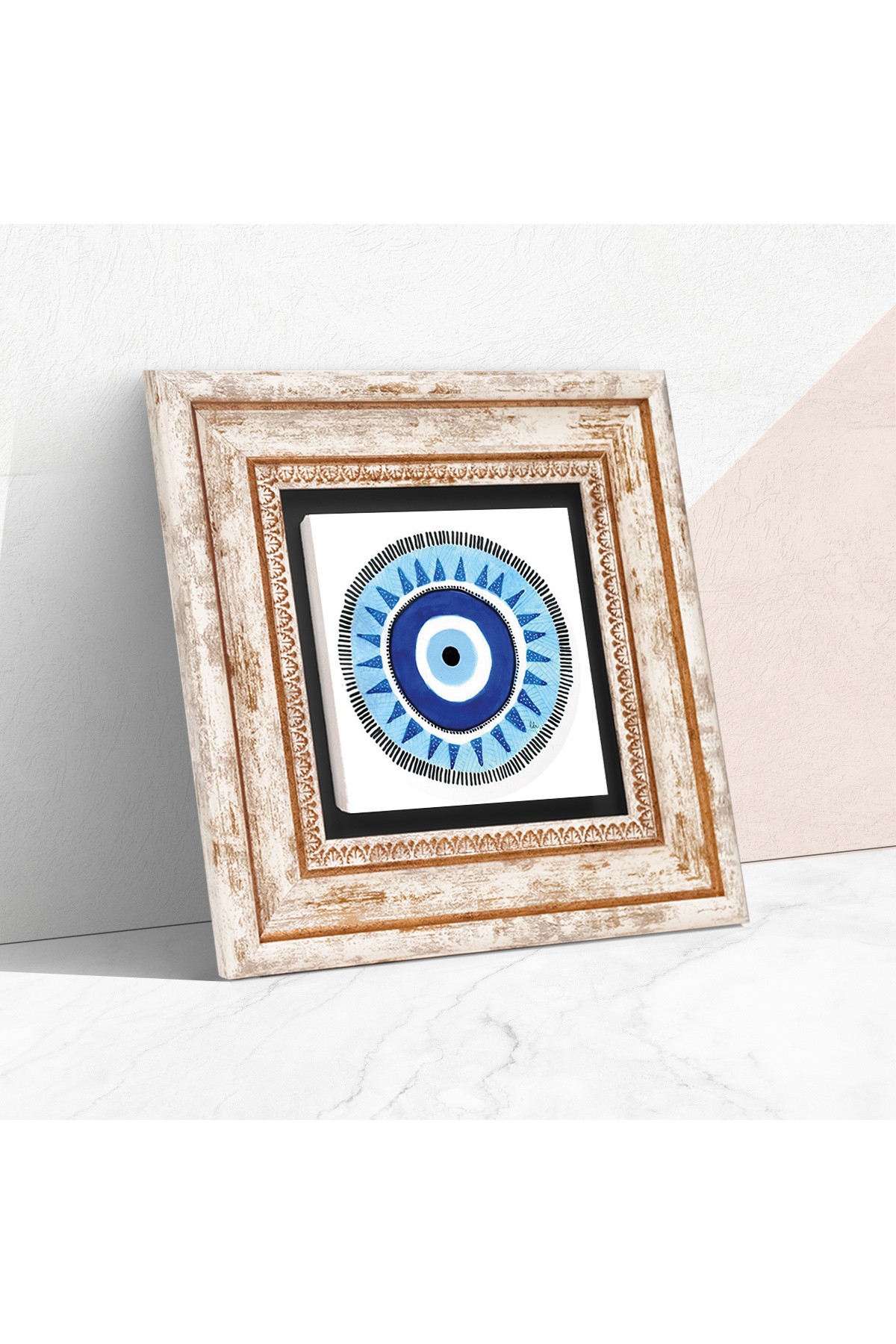 Evil Eye Stone Wall Painting Framed Wall Decoration Wall Art